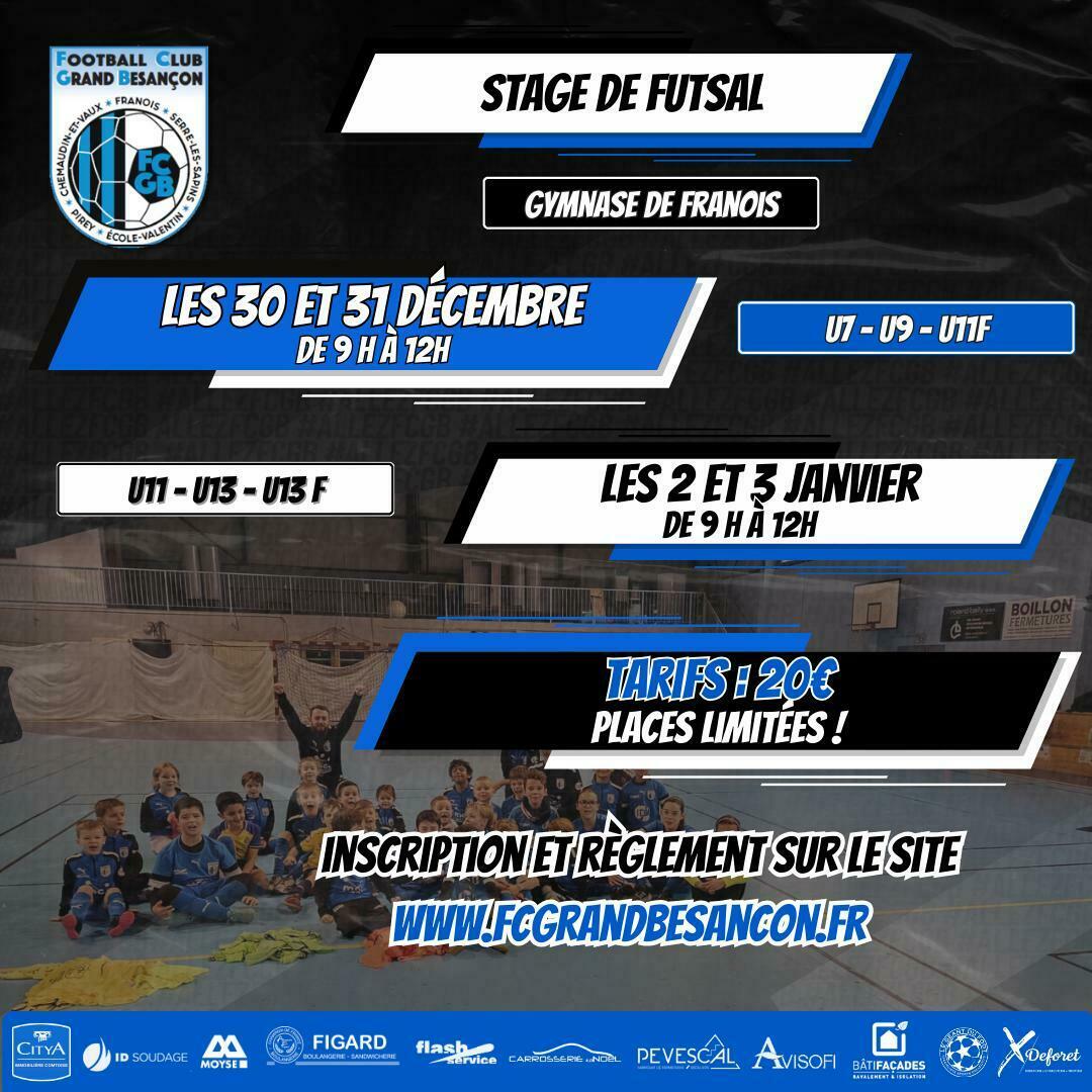 Stage Futsal vacances de fin d'année