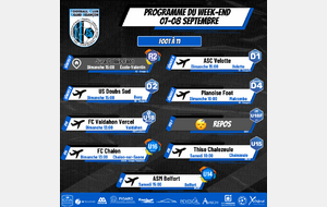 Programme du Week-End 07-08 Septembre