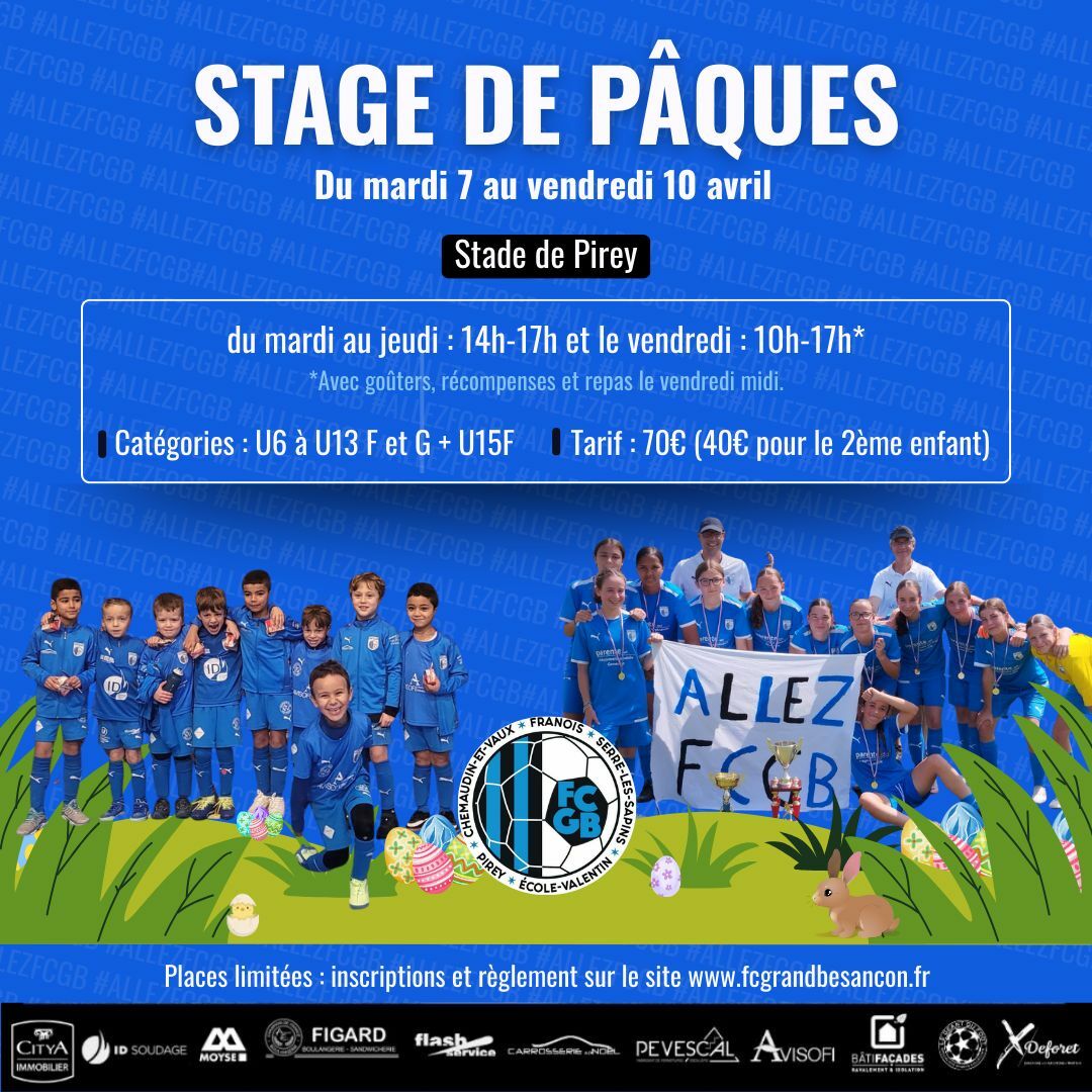 Stage de Pâques 2026