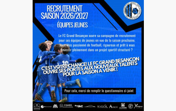Recrutement équipes de jeunes - saison 26-27